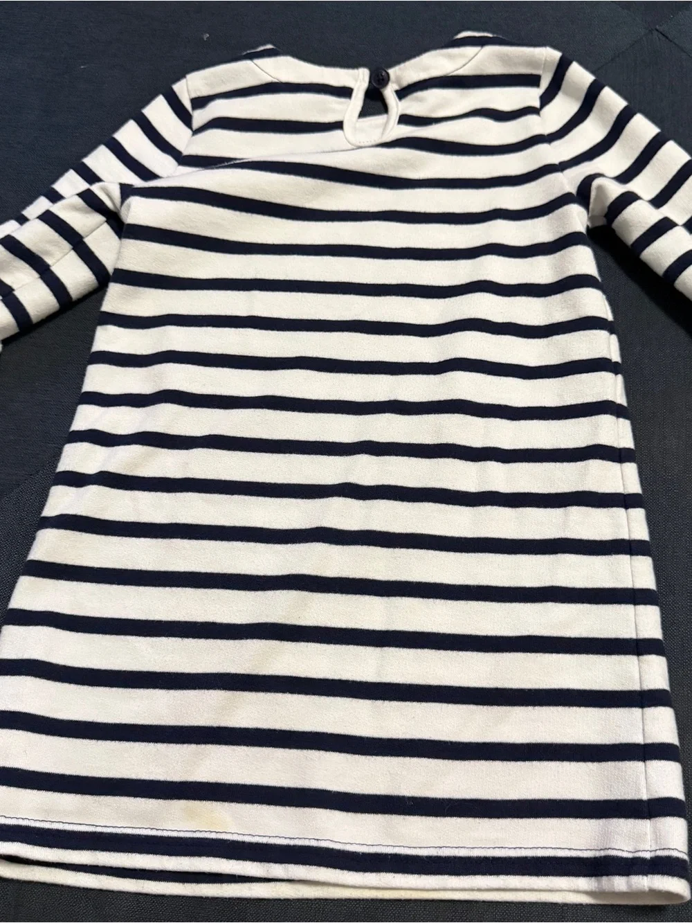 baby GAP Girls Navy and White Striped Knit Dress Sz 3